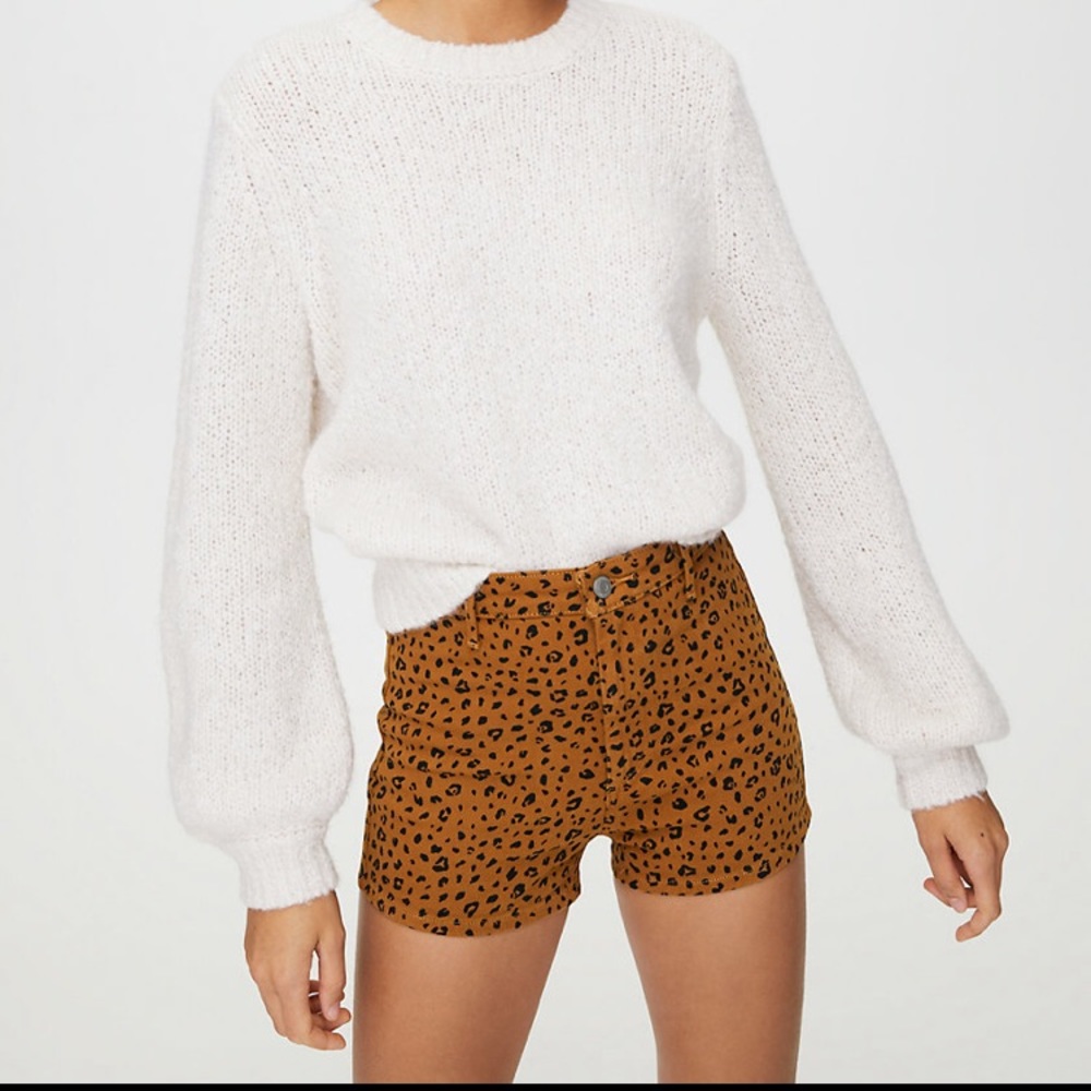 Aritzia Sunday Best leopard shorts